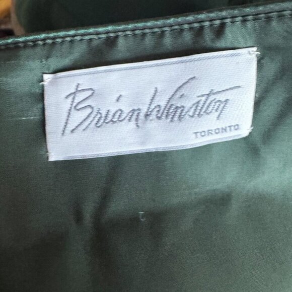 Vintage Brian Winston Deep Green Bow Detail Cocktail Dress S - Picture 10 of 10